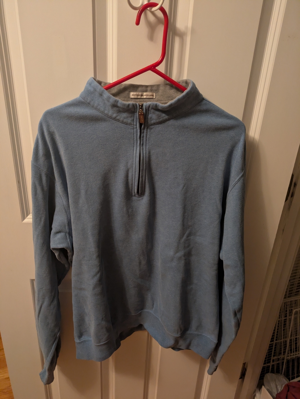 Peter Millar Sky Blue Quarter-Zip Sweater